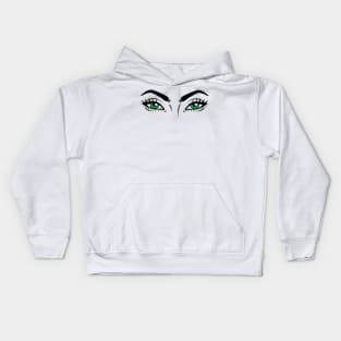 anime green eyes Kids Hoodie